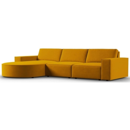 Carlo rounded 4-seater corner sofa in Milo Casa velvet fabric