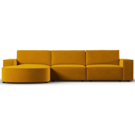 Carlo rounded 4-seater corner sofa in Milo Casa velvet fabric