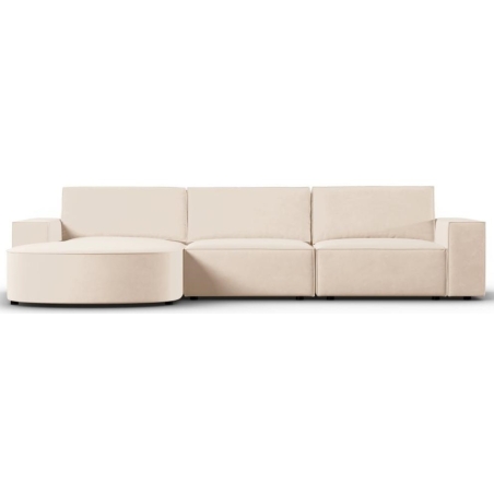 Carlo rounded 4-seater corner sofa in Milo Casa velvet fabric