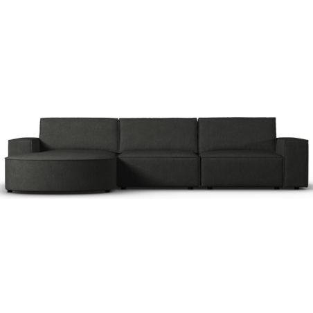 Carlo rounded 4-seater corner sofa in Milo Casa corduroy fabric