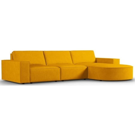 Carlo rounded 4-seater corner sofa in Milo Casa corduroy fabric