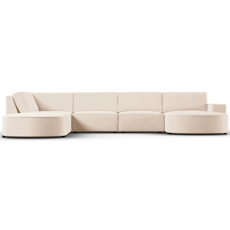 Corner side - Left, colour - shades of beige, Milo Casa colour scheme Velvet - Light Beige Blu22