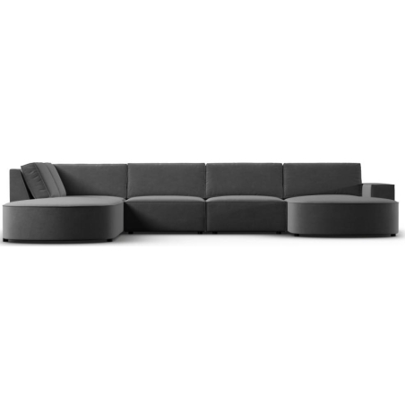 Sofa panoramiczna 5 os. zaokrąglona Carlo 368/262 w aksamitnej tkaninie Milo Casa