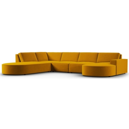 Sofa panoramiczna Carlo 5 os. 368/262 w aksamitnej tkaninie producenta Milo Casa.