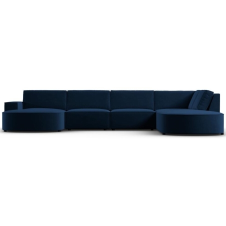 Sofa panoramiczna 5 os. zaokrąglona Carlo 368/262 w aksamitnej tkaninie Milo Casa