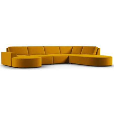 Sofa panoramiczna Carlo 5 os. 368/262 w aksamitnej tkaninie producenta Milo Casa.