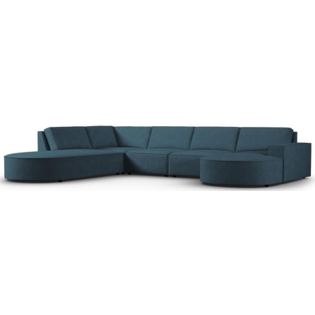 Sofa panoramiczna Carlo 5 os. 368/262 w sztruksowej tkaninie producenta Milo Casa.