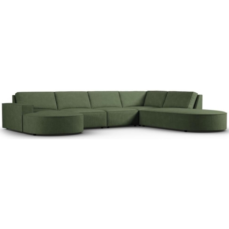 Sofa panoramiczna Carlo 5 os. 368/262 w sztruksowej tkaninie producenta Milo Casa.