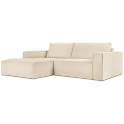 Corner side: Left Kolor tapicerki: shades of beige Sztruks: Beige Fjo23 