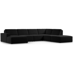 Corner side: Rights Kolor tapicerki: shades of black Aksamite: Black Blu19 