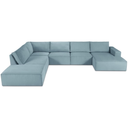 Sofa panoramiczna 7 os. Carlo w sztruksowej tkaninie Milo Casa