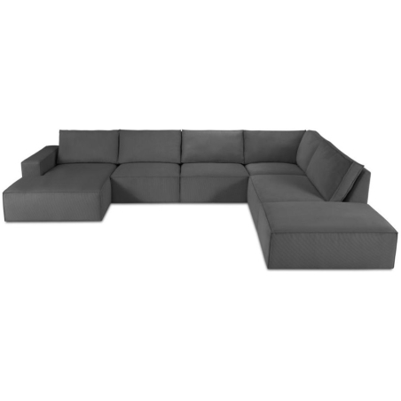 Carlo 7-seater panoramic sofa in Milo Casa corduroy fabric