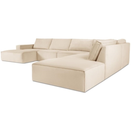 Strona narożnika - Prawa, kolor - odcienie beżu, Milo Casa Sztruks - Beżowy Fjo23