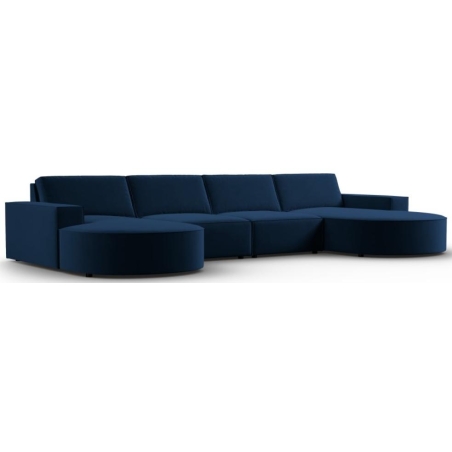 Sofa panoramiczna Carlo 5 os. 372/166 w aksamitnej tkaninie	producenta Milo Casa.