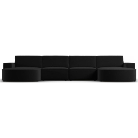 Panoramic sofa 5 seater. Carlo 372/166 rounded in Milo Casa velvet fabric