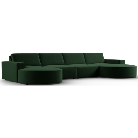 Panoramic sofa 5 seater. Carlo 372/166 rounded in Milo Casa velvet fabric