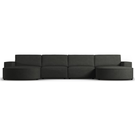 Panoramic sofa 5 seater. Carlo 372/166 rounded in Milo Casa corduroy fabric
