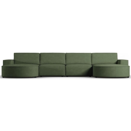 Panoramic sofa 5 seater. Carlo 372/166 rounded in Milo Casa corduroy fabric