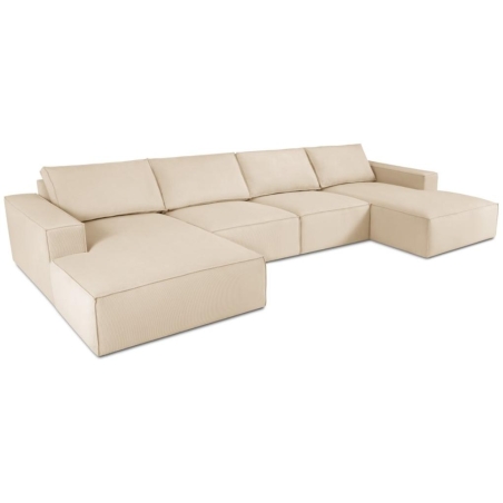 Panoramic sofa 5 seater. Carlo 372/166 in Milo Casa corduroy fabric