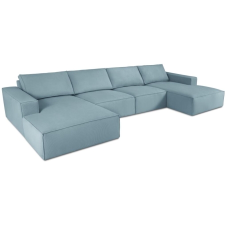 Panoramic sofa 5 seater. Carlo 372/166 in Milo Casa corduroy fabric