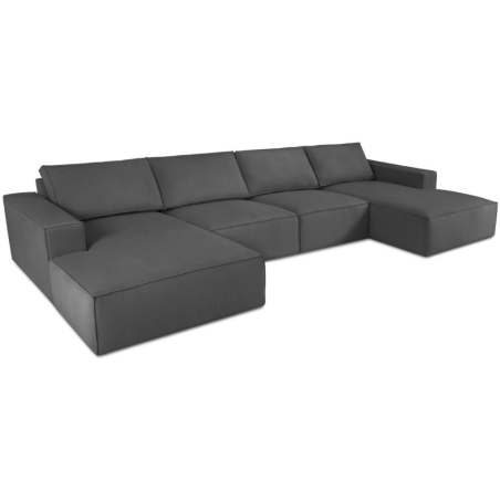Panoramic sofa 5 seater. Carlo 372/166 in Milo Casa corduroy fabric