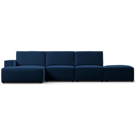 Corner sofa 5 seater. Carlo in velvet fabric by Milo Casa