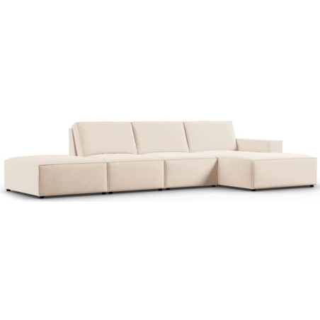 Corner sofa 5 seater. Carlo in velvet fabric by Milo Casa