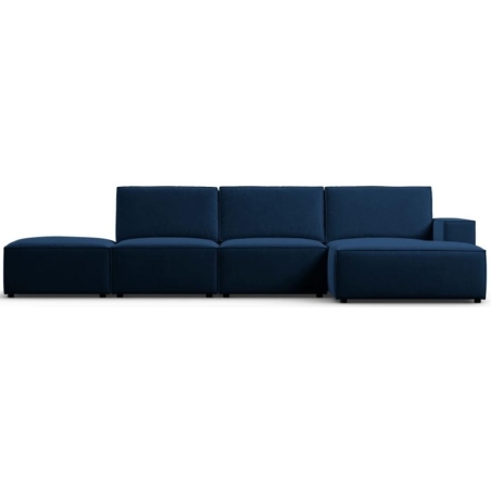 Corner sofa 5 seater. Carlo in velvet fabric by Milo Casa