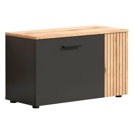 Esteban 80cm shoe cabinet SFK1D graphite/oak evok BRW