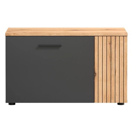 Esteban 80cm shoe cabinet SFK1D graphite/oak evok BRW