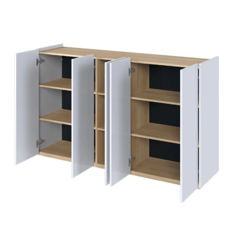 Komoda EASY EA-01 biały połysk/dąb scandi Lenart
