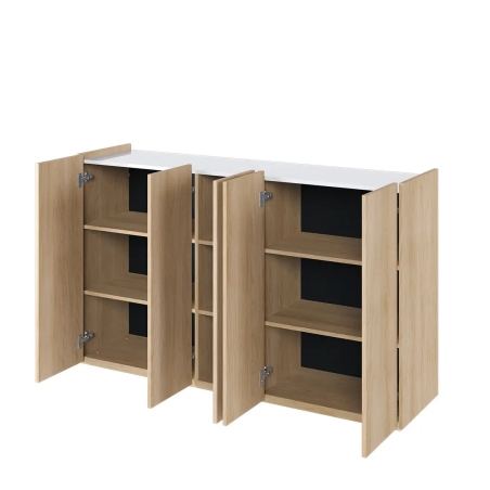 Komoda Easy EA-01 dąb scandi/biały połysk Lenart