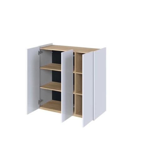 EASY EA-03 white glossy/oak scandi dresser Lenart
