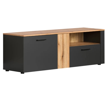 RTV cabinet Esteban 150cm RTV2D1S graphite/oak evok BRW