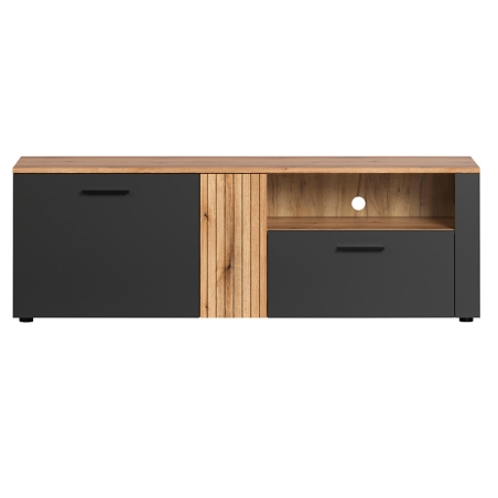RTV cabinet Esteban 150cm RTV2D1S graphite/oak evok BRW