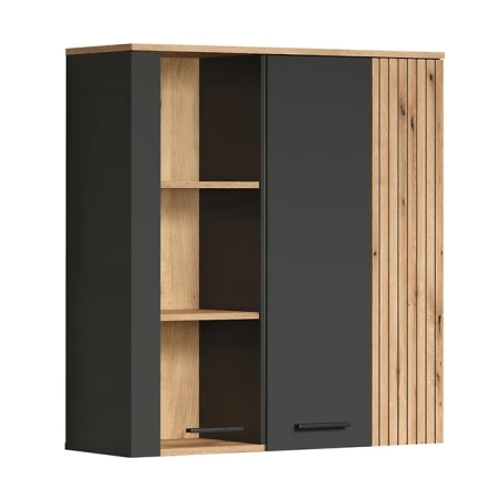 Esteban 90cm hanging cabinet SFW1W2D graphite/oak evok BRW