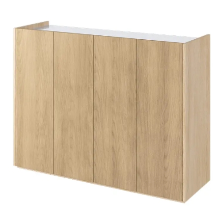 EASY EA-02 dresser oak scandi/white gloss Lenart