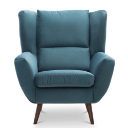 Kolor tapicerki: blues and grenades Colour of the feet: Walnut Fabrics Gr.C: Napoli 14 