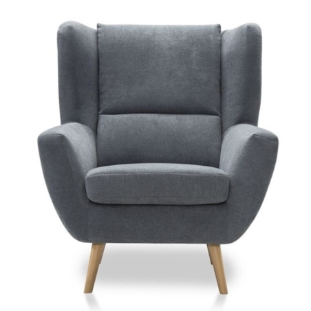 colour - shades of grey, Gala Fabrics Gr.A1 - Castel 97, Gala colour feet without chrome - Walnut