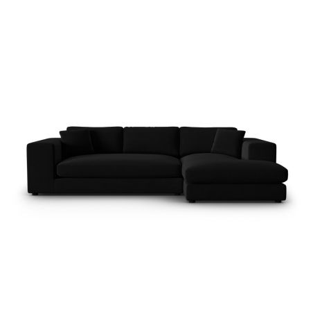 Sofa narożna Tendance aksamit Christian Lacroix prawostronna czarna