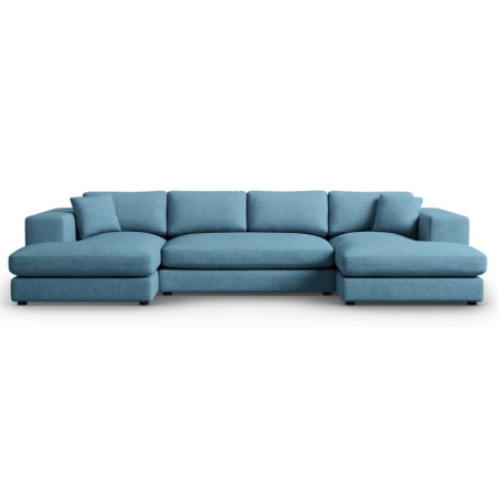 Sofa panoramiczna Tendance tkanina strukturalna Christian Lacroix niebieska
