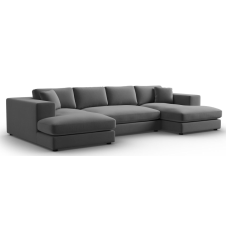 Tendance velvet panoramic corner sofa Christian Lacroix