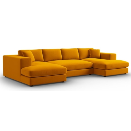 Tendance velvet panoramic corner sofa Christian Lacroix