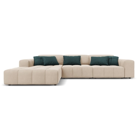 Luc 4-seater sofa bed in velour by Christian Lacroix