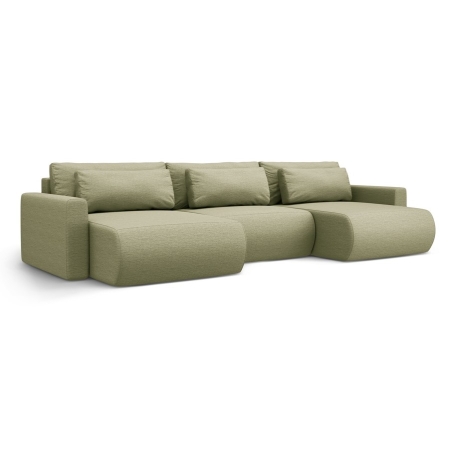 4-seater corner sofa with sleeping function Belfast Structural fabric Cosmopolitan-design