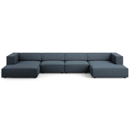 Narożnik 6-osobowy Arendal szenil Cosmopolitan Design niebieski