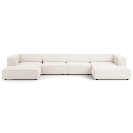 6-seater Arendal chaise lounge sofa with corduroy effect Cosmopolitan Design