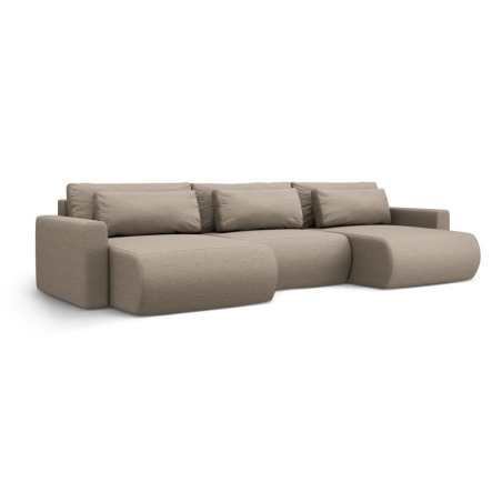 4-seater corner sofa with sleeping function Belfast Structural fabric Cosmopolitan-design