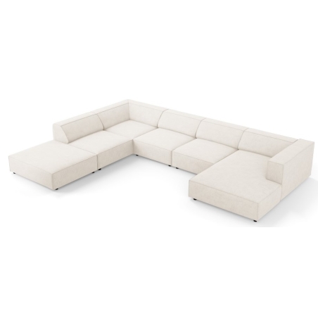 7-seater Arendal chaise lounge sofa with corduroy effect Cosmopolitan Design