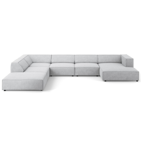 7-seater Arendal chaise lounge sofa with corduroy effect Cosmopolitan Design